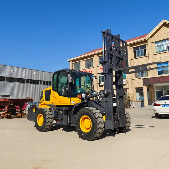 割引送料無料 リアステアリング全地形フォークリフト Montacargas 3トン 3.5トンオフロードフォークリフト 4 in 1バケット付き